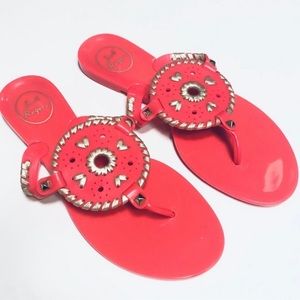 Jack Rodgers Georgica Coral Color Jelly Sandal